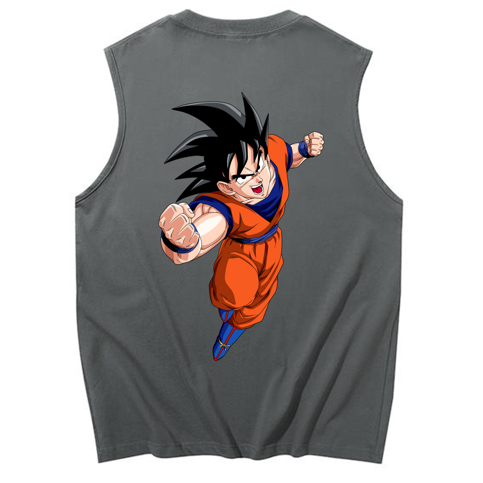 （画像用） ドラゴンボール 孫悟空（そん ごくう）Son Goku カカロット DRAGON BALL Kakarotto コットン100％タンクトップ（背面プリント）